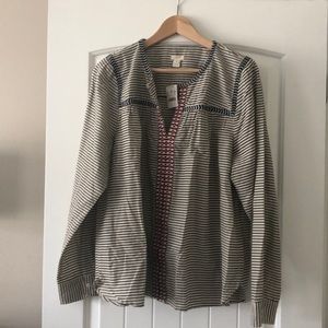 NWT. J. Crew Peasant Top